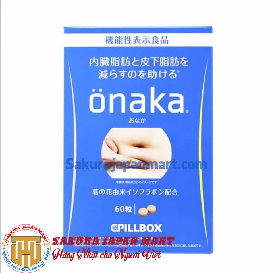 Viên giảm mỡ bụng Onaka Pillbox Nhật Bản 60 viên